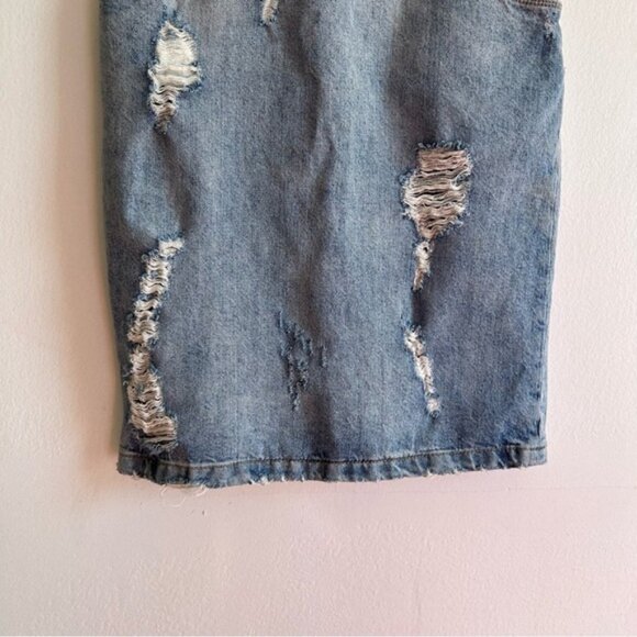 IRO Sz XS Denim Distressed Jean Skirt - Picture 4 of 12